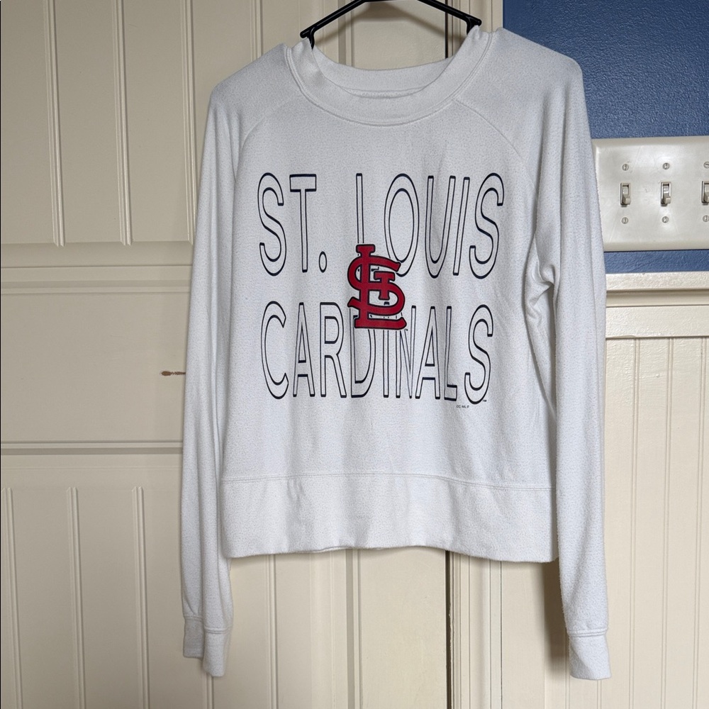 St. Louis Cardinals White Pullover Sweatshirt